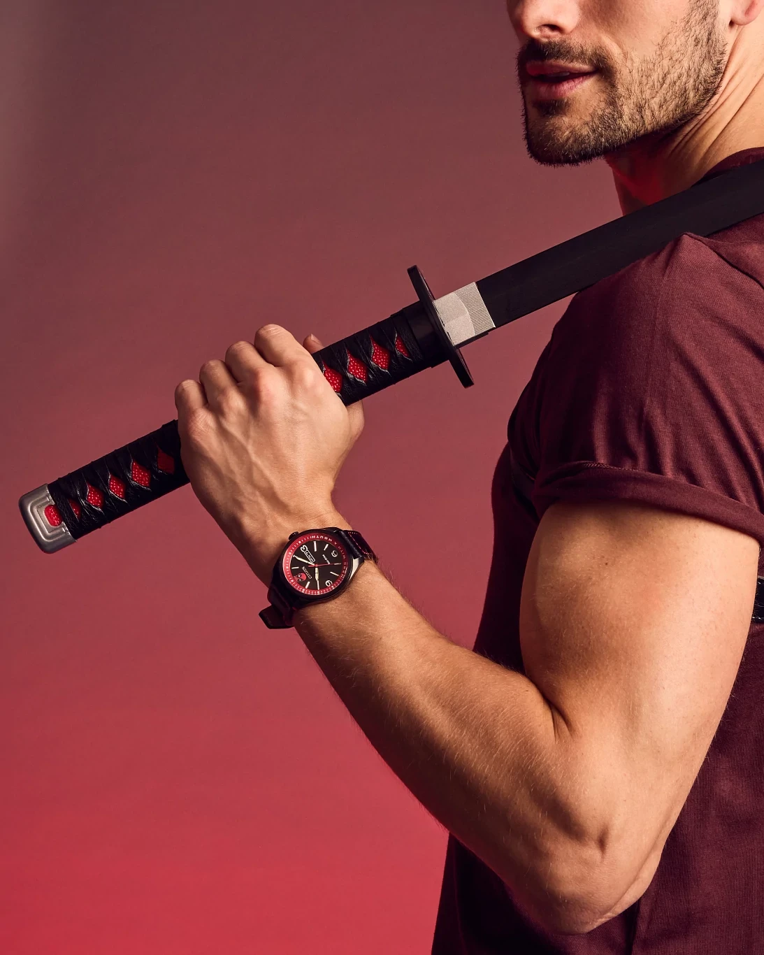 Here Comes Deadpool Black Dial Leather Strap AW0145-02W | CITIZEN